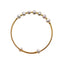 Elegant Retro Freshwater Pearl Braided Gold Bangle Bracelet