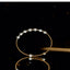 Elegant Retro Freshwater Pearl Braided Gold Bangle Bracelet