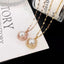 Elegant Titanium Steel Pearl Zircon Ring Necklace - Minimalist Korean Style Choker 2021