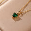 Elegant Heart Shape Gold Plated Zircon Pendant Necklace