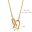 Elegant Horseshoe Zircon Pendant Necklace - 18K Gold Plated Stainless Steel Choker