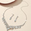 Wholesale Crystal Titanium Steel Necklace and Earring Set for Weddings and Parties