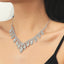 Wholesale Crystal Titanium Steel Necklace and Earring Set for Weddings and Parties