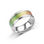 Wholesale Fashion Titanium Steel Micro-inlaid Dripping Oil Couple Ring