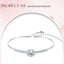 Glamorous Moissanite Round Inlay Sterling Silver 18K White Gold Plated Bracelet