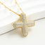 Korean Style Gold Plated Zircon Letter Pendant Necklace