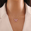 IG Style Shiny Butterfly 18K Gold Plated Stainless Steel Pendant Necklace