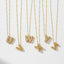 IG Style Minimalist Letter Zircon Pendant Necklace - Gold & Silver Plated