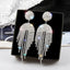 Luxurious Rhinestone Tassel Chandelier Earrings for Women