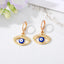 Retro Devil's Eye Alloy Drop Earrings with Hollow Eyelash Design