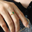 18K Gold Plated Stainless Steel Zircon Ring for Women