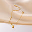 18K Gold Plated Stainless Steel Heart Beaded Anklet