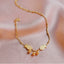 18K Gold Plated Stainless Steel Fish Pendant Necklace and Anklet Set