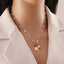 Ocean Series Dolphin & Shell 18K Gold Plated Stainless Steel Necklace