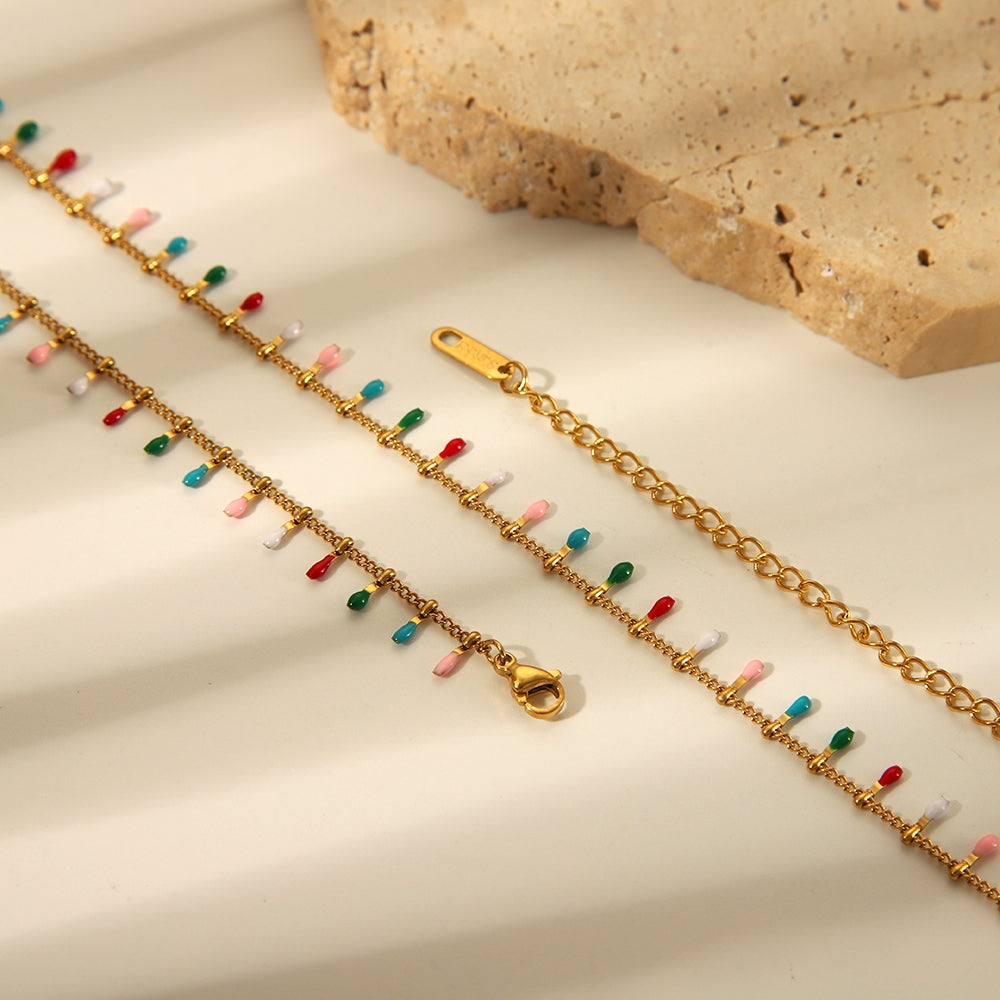 Wholesale Bohemian Geometric 18K Gold Plated Stainless Steel Multilayer Waist Chain Necklace