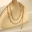 Wholesale Bohemian Geometric 18K Gold Plated Stainless Steel Multilayer Waist Chain Necklace