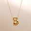 18K Gold Plated Stainless Steel Alphabet Pendant Necklace