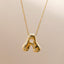 18K Gold Plated Stainless Steel Alphabet Pendant Necklace