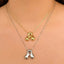 18K Gold Plated Stainless Steel Alphabet Pendant Necklace