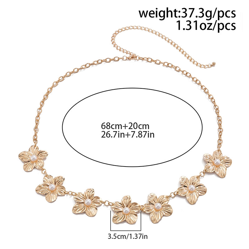 Elegant Pentagram & Starfish Pearl Body Chain for Women