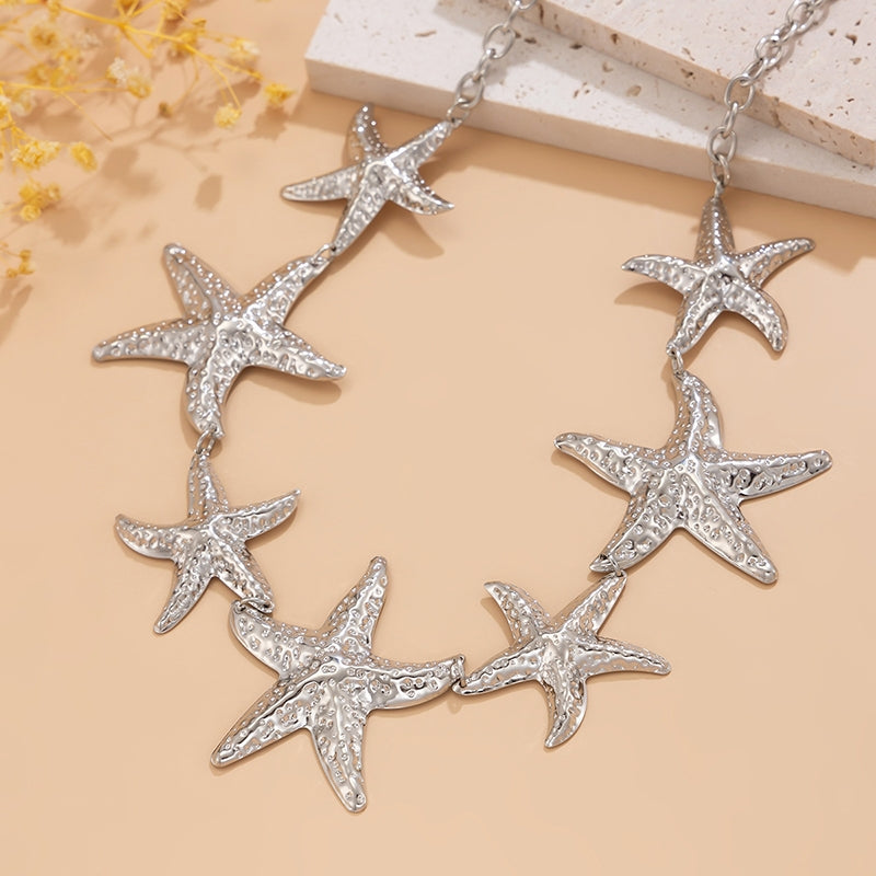 Elegant Pentagram & Starfish Pearl Body Chain for Women