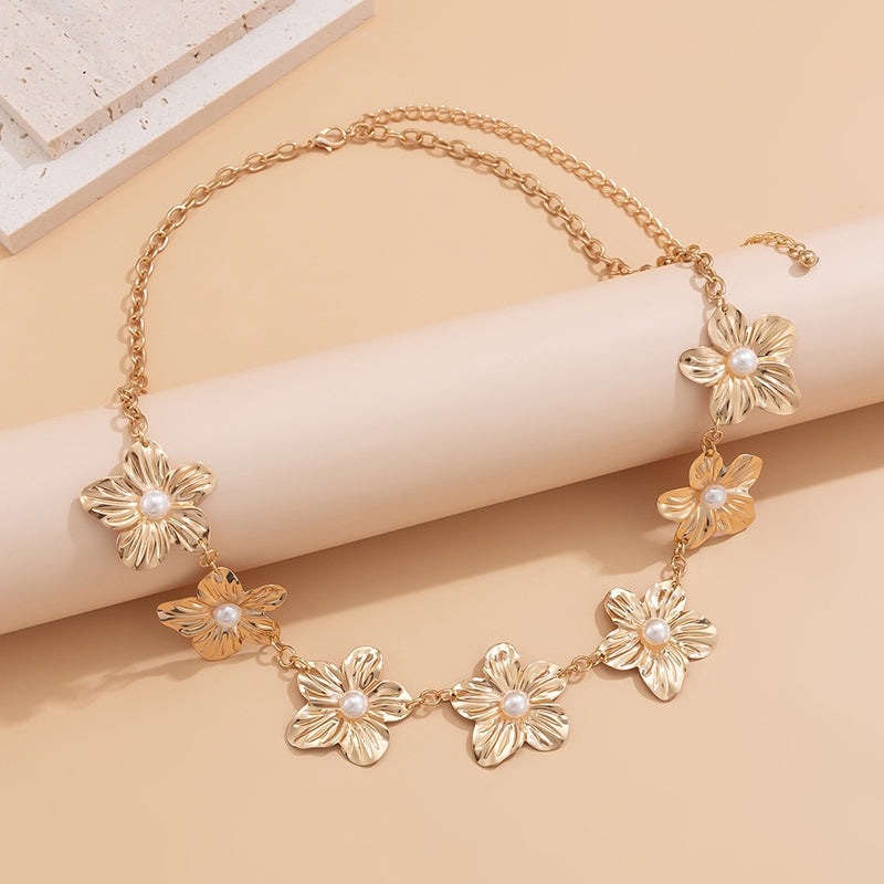 Elegant Pentagram & Starfish Pearl Body Chain for Women