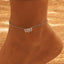 Romantic Heart Shape Gold Plated Infinity Anklet with Rhinestones