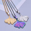 Ginkgo Leaf 18K Gold Plated Stainless Steel Pendant Necklace