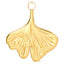 Ginkgo Leaf 18K Gold Plated Stainless Steel Pendant Necklace