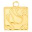 18K Gold Plated Square Stainless Steel Pendant Necklace