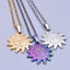 Wholesale 18K Gold Plated Sun Pendant Necklace Stainless Steel