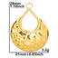 18K Gold Plated Stainless Steel Wave Pendant Necklace