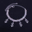 Wholesale Fashion Zircon Dollar Pendant Copper Anklet