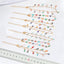 Colorful Irregular Shape Eye and Heart Pendant Anklet
