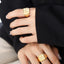 Elegant Geometric 18K Gold Plated Titanium Steel Open Ring