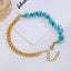 Elegant Geometric 18K Gold Plated Stainless Steel Beaded Anklet