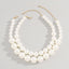 Elegant Modern Double Layer Imitation Pearl Choker Necklace