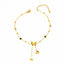 Elegant Butterfly & Star 18K Gold Plated Stainless Steel Anklet with Shell Tassel and Zirconia Accents