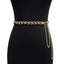 Elegant Geometric Alloy Suede Waist Chain for Women