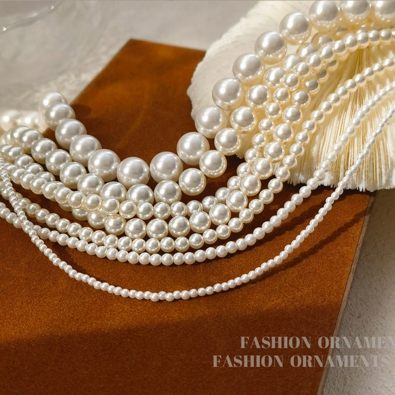 Elegant Streetwear Vintage Crystal Imitation Pearl Necklace