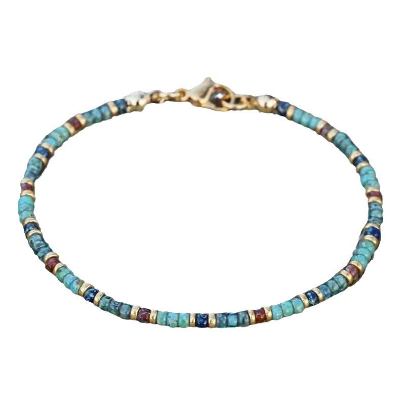 Bohemian Ethnic Style Natural Stone Beaded Anklet