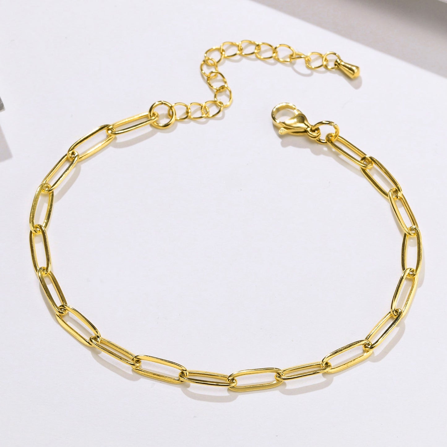 Wholesale Fashion Geometric 201 Stainless Steel Gold Plated Anklet for Women