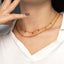 Rhombus Stainless Steel Layered Necklace with 18K Gold Plating