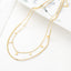 Rhombus Stainless Steel Layered Necklace with 18K Gold Plating