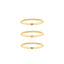 18K Gold Plated Stainless Steel Rhinestone Stackable Ring Set