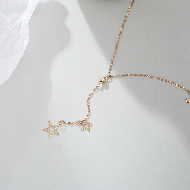 Wholesale Fashion Geometric Star Pendant Necklace for Women