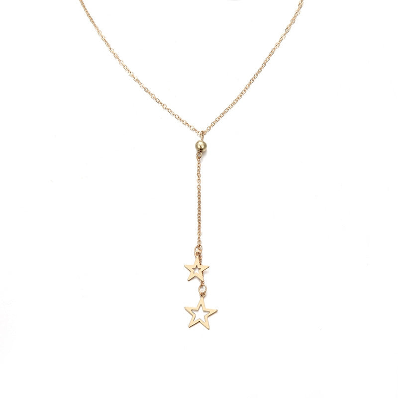 Wholesale Fashion Geometric Star Pendant Necklace for Women