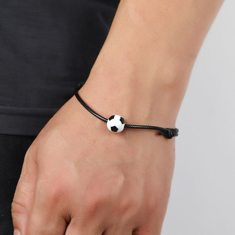 Wholesale Football Woven Rope Bracelet - Fashion Sports Fan Accessory and Commemorative Gift