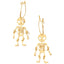 Skull Skeleton Metal Plated Drop Earrings for Halloween