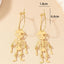 Skull Skeleton Metal Plated Drop Earrings for Halloween